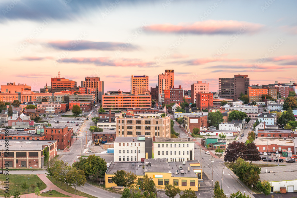 Portland, Maine, USA downtown skyline