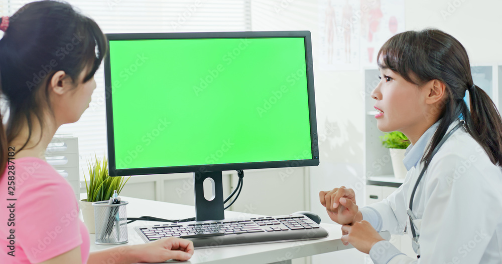 doctor and patient with computer