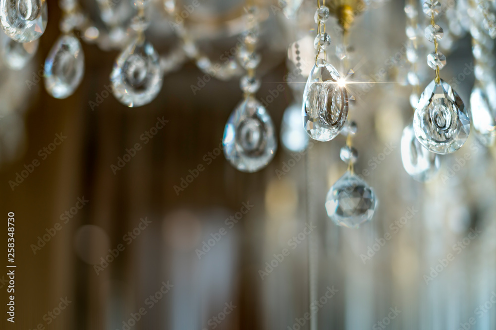 blur and defocus crystal chadelier shiny glitter abstract background