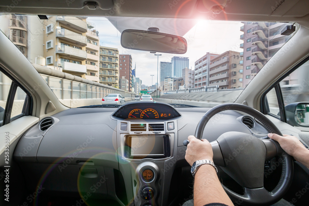 運転席から見る景色