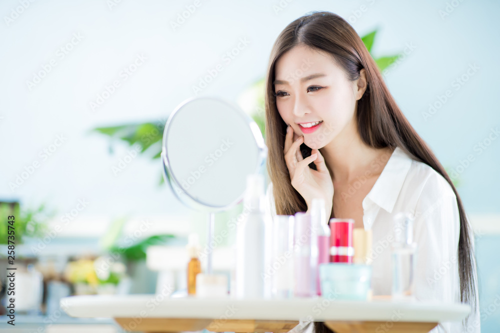 Beauty woman skin care concept