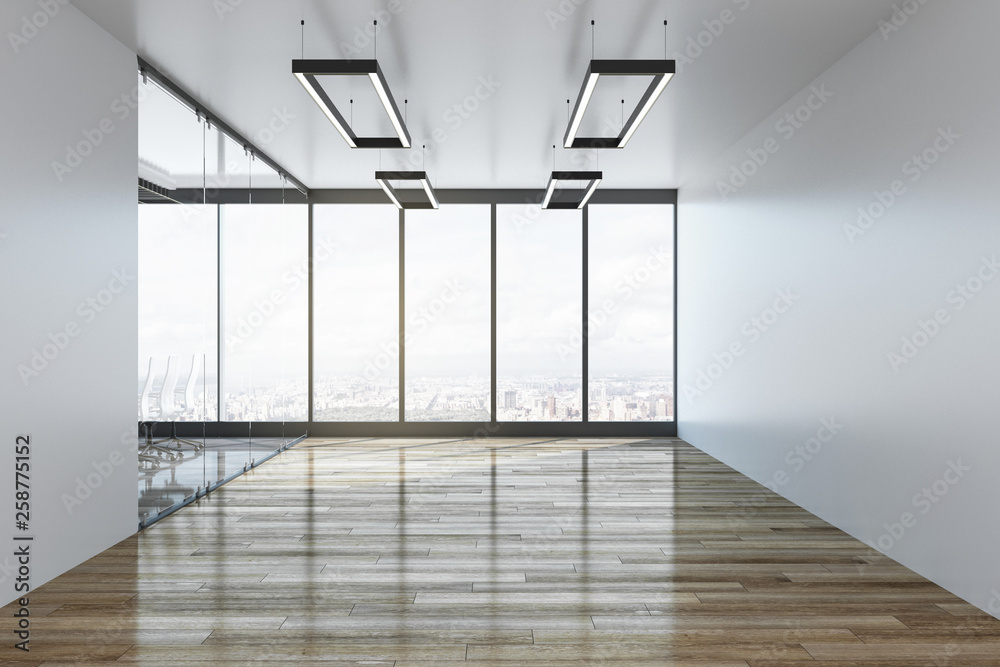 Empty white office interior