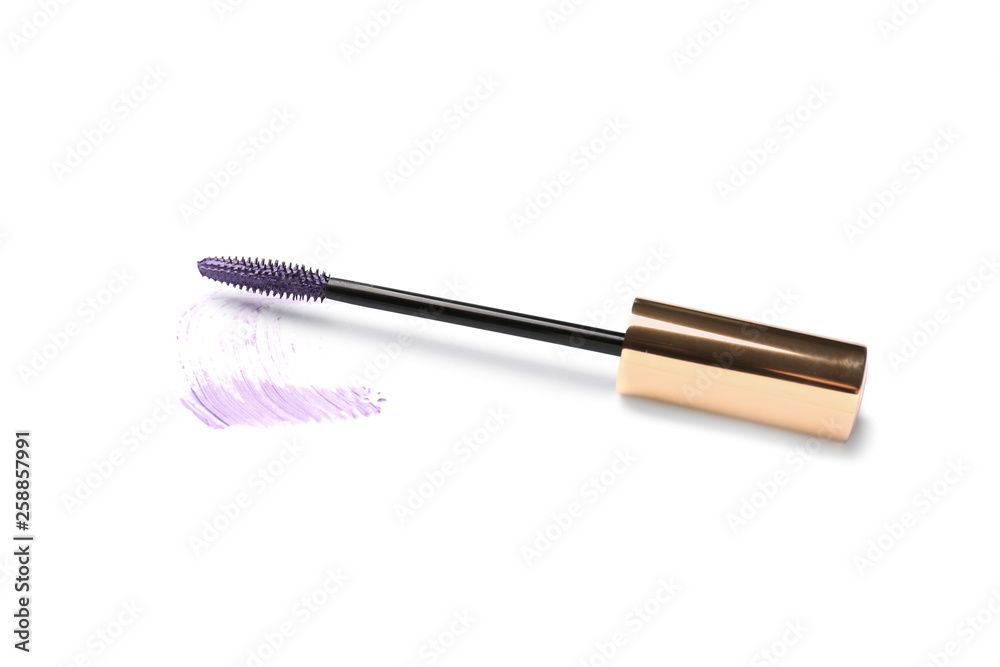 Mascara on white background