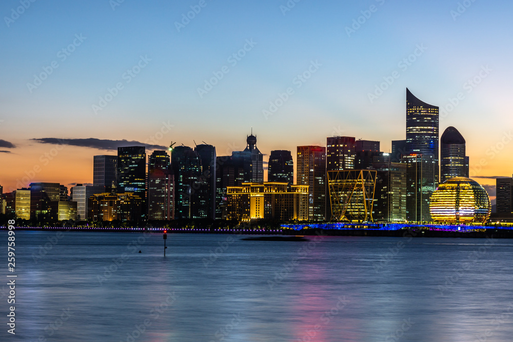 panoramic city skyline 