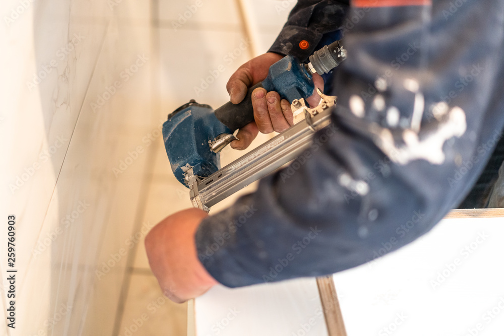 carpenter in workshop