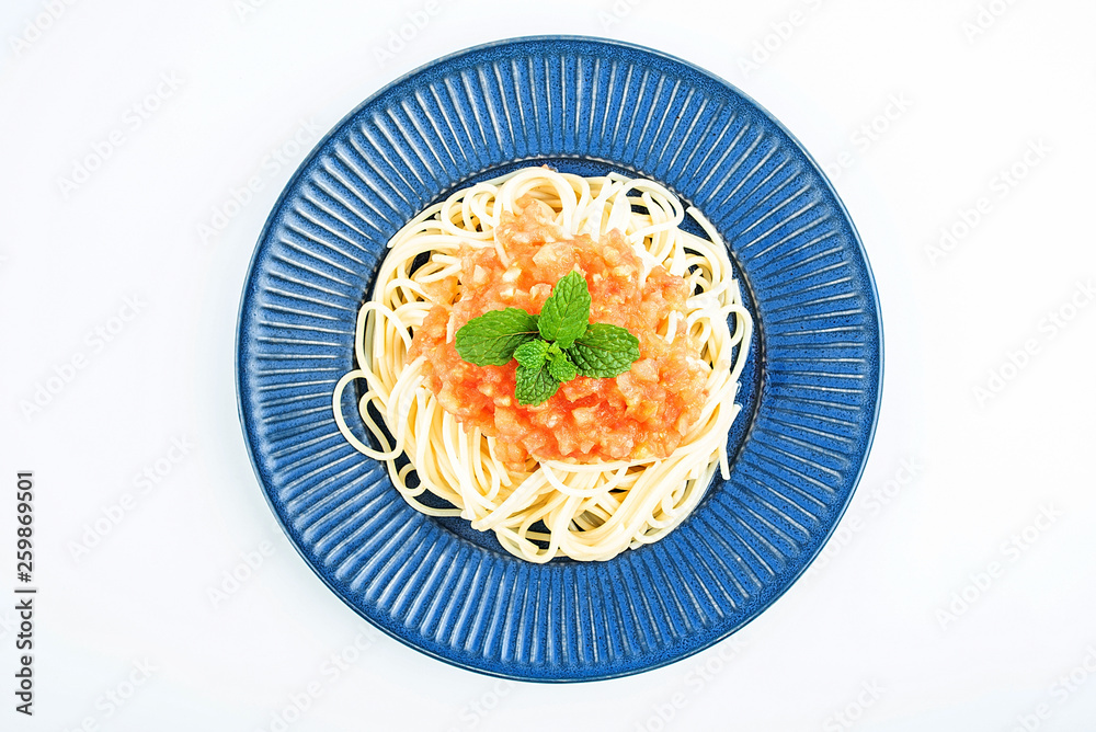 Nutritious and delicious tomato sauce pasta