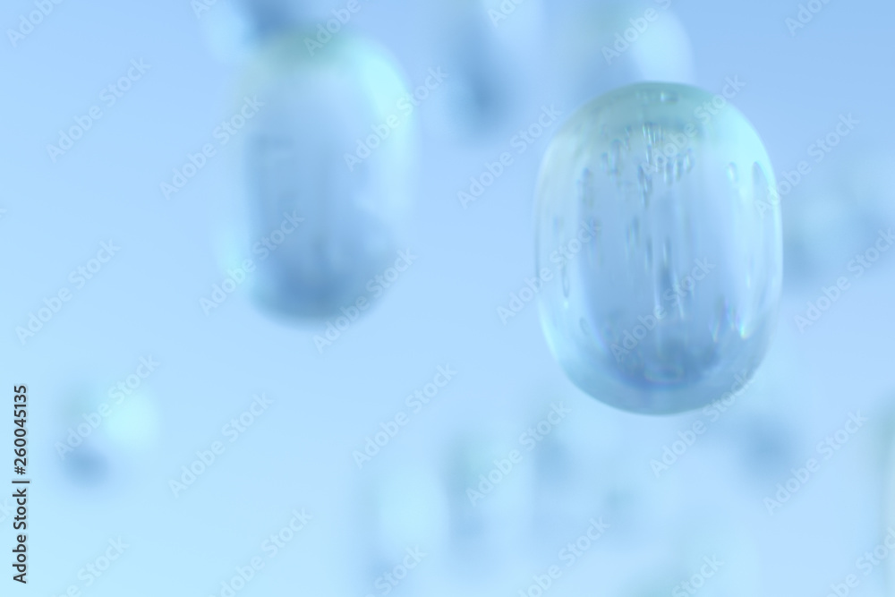 transparent dew background, 3d rendering