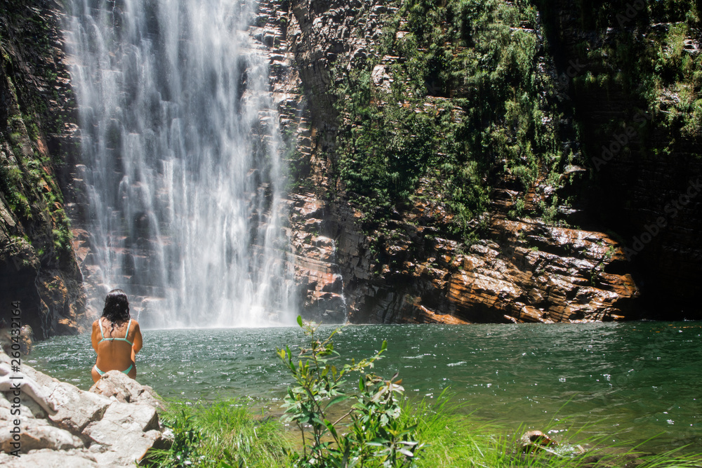 Girl in the Waterfall