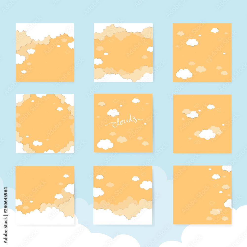 Cloudy yellow sky pattern