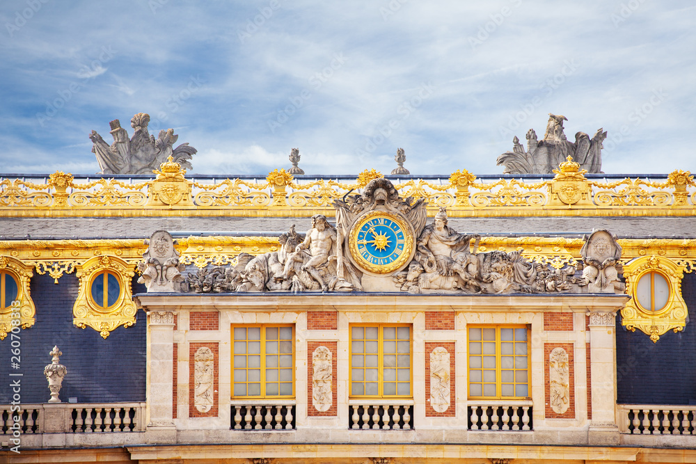 Luxury Marble Court facade of Versailles chateau