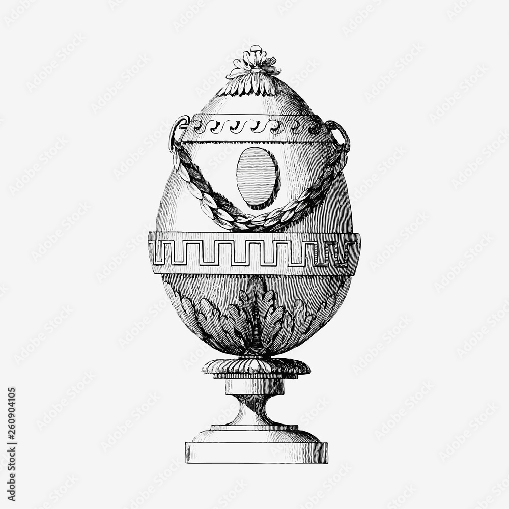 Vintage Fabergé egg illustration