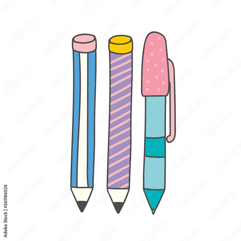 Colorful stationery supplies