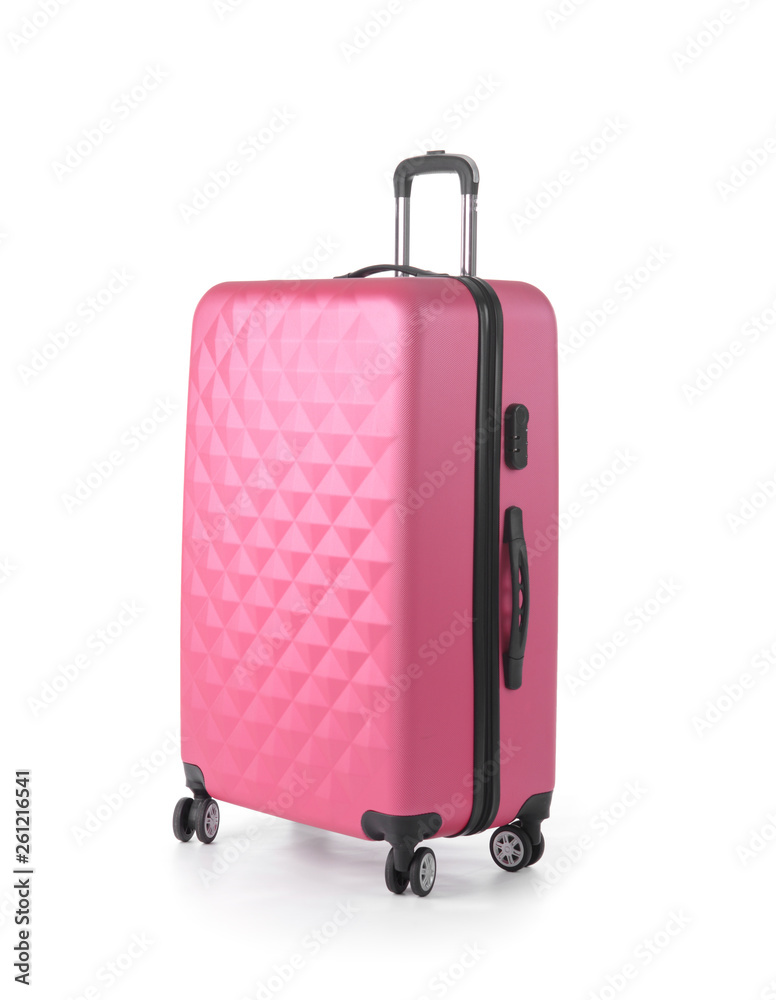 Suitcase on white background