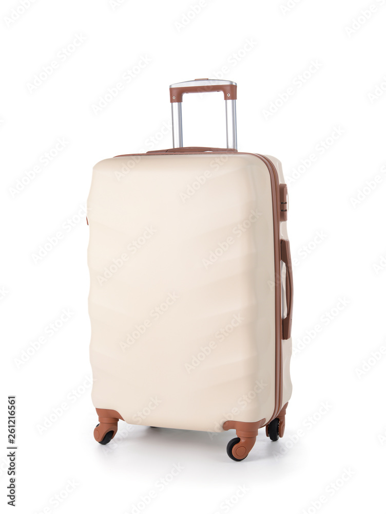 Suitcase on white background