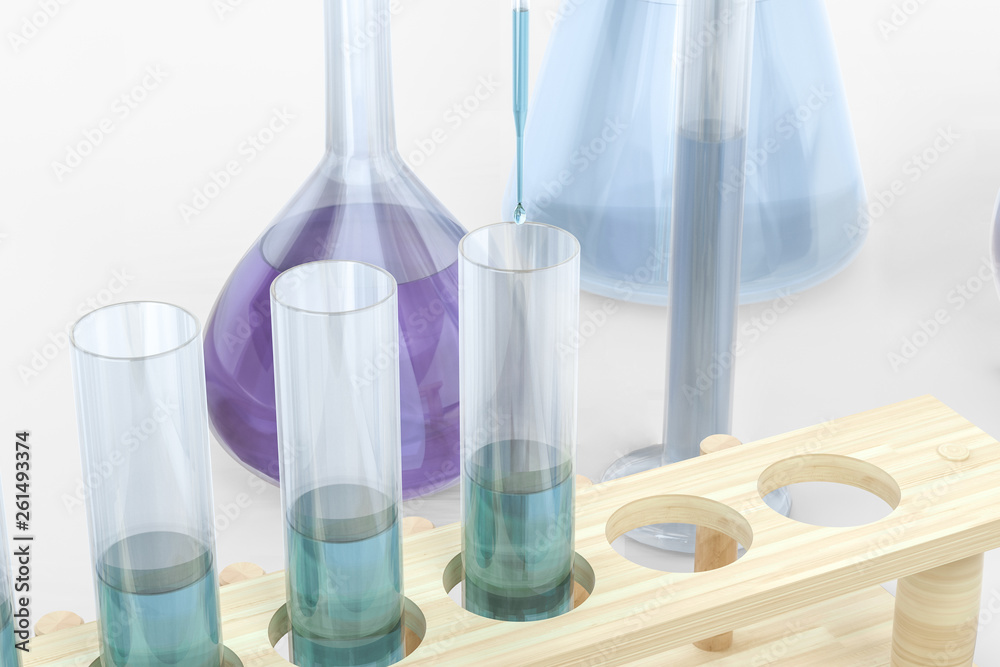 3d rendering, biotechnological laboratory equipment background