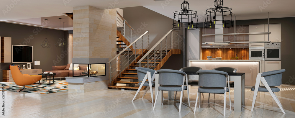 Modern house interior