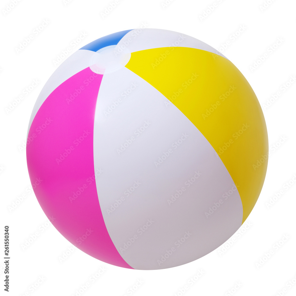 Beach ball on white