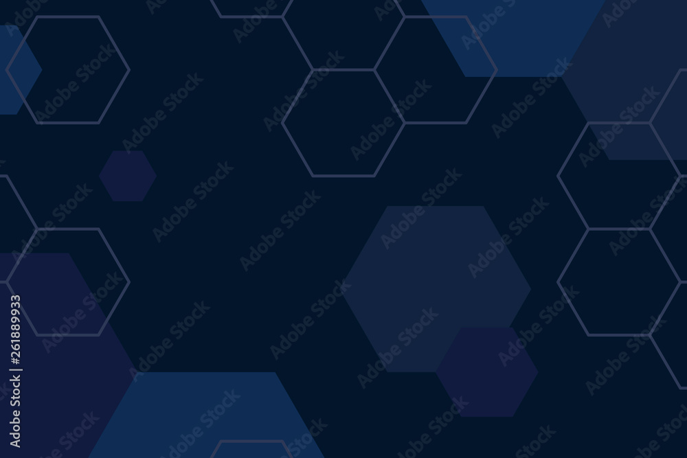 Blue hexagon background