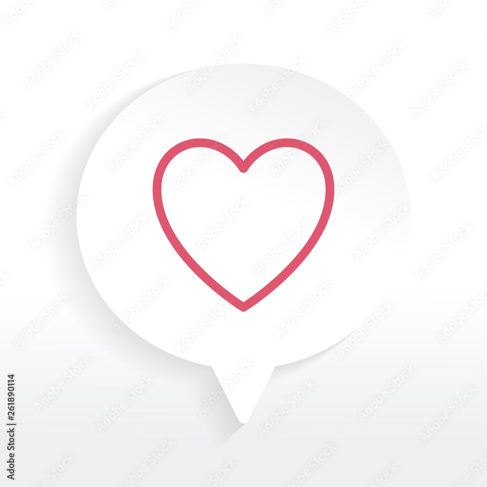 Valentines speech bubble