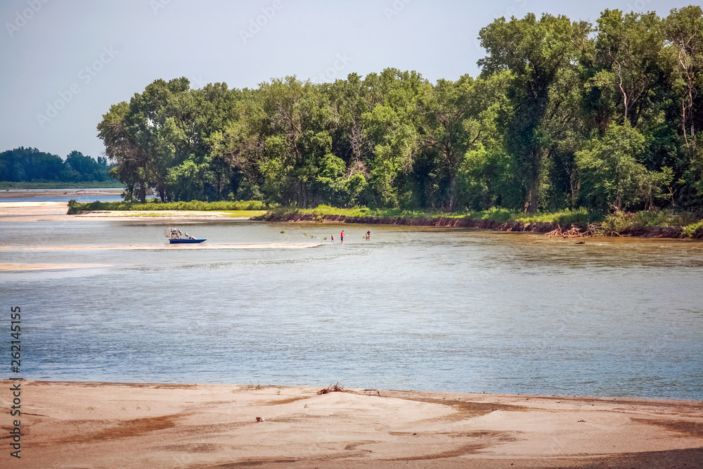 Platte River sand bars west of Omaha, Nebraska