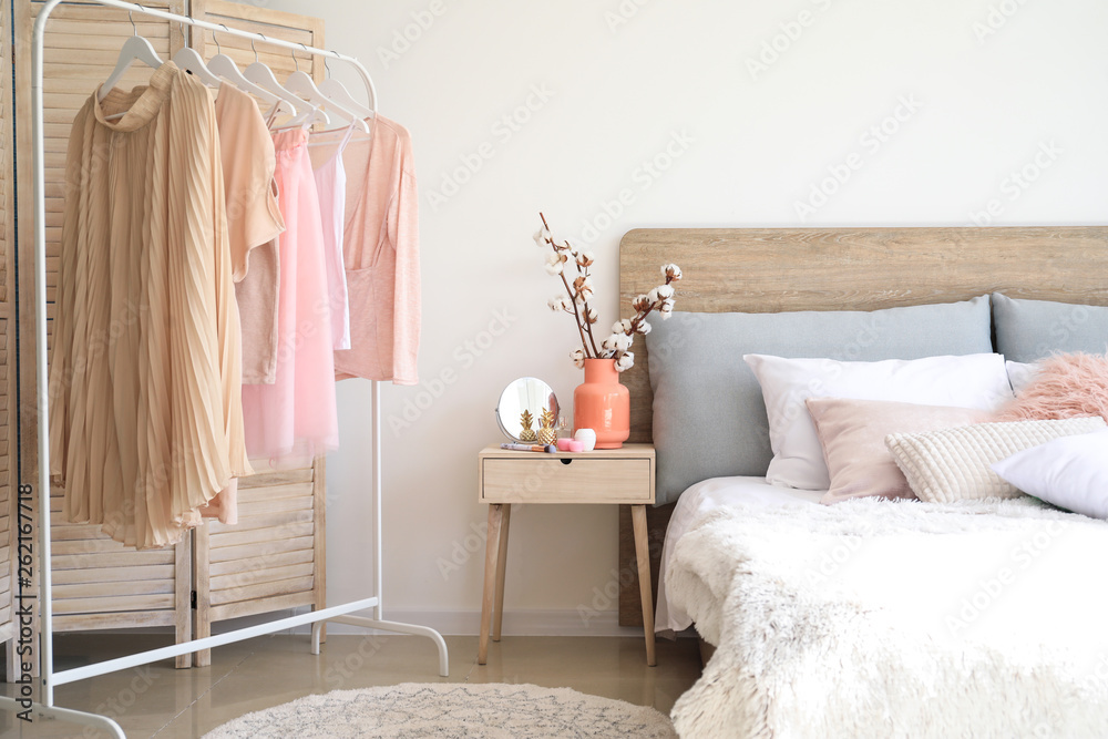 Interior of modern bedroom