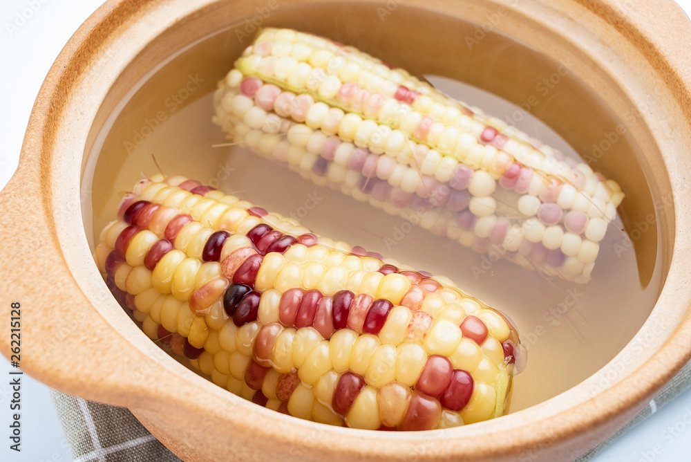 Nutritious breakfast boiled corn