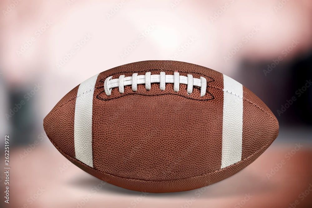 American football ball isolated on white background