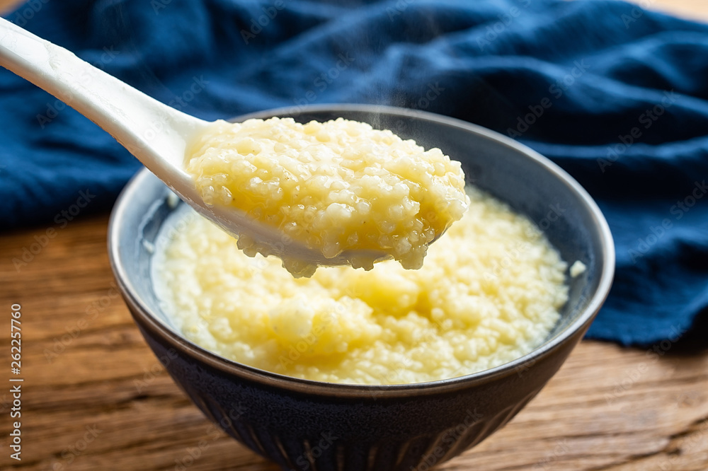 a bowl of nutritious millet porridge