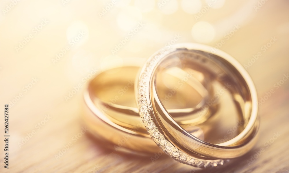 Engagement rings on desk