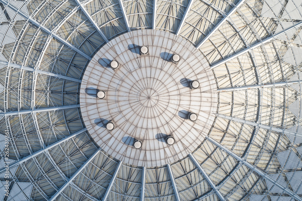 Roofing of railway station steel frame structure 