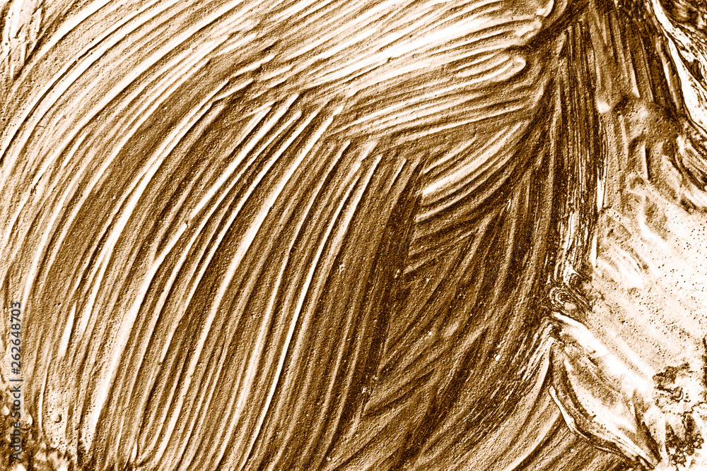 Gold paint brush stroke