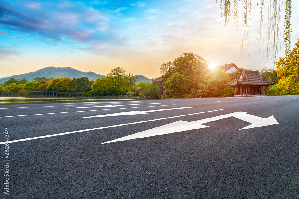 道路的自然景观和景观景观……