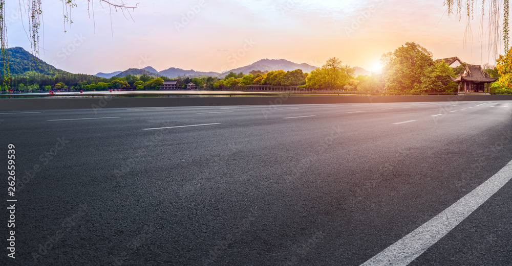 Natural Landscape of Road and Landscape Scenery..