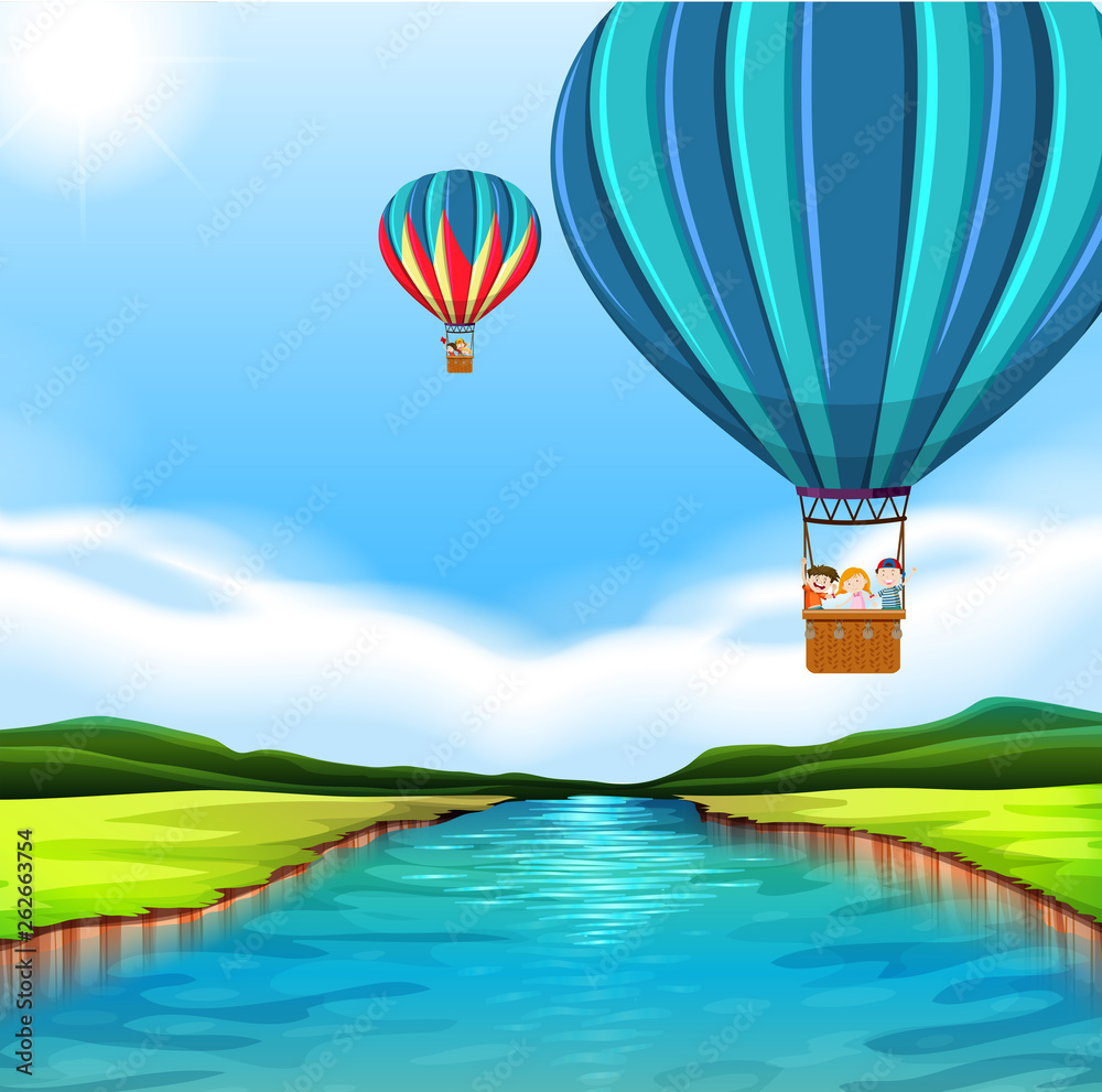 Travelling with hot air balloon