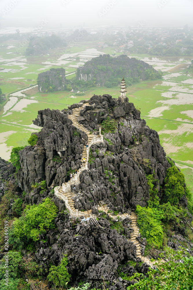 Hang Mua viewpoint at Trang An, Vietnam