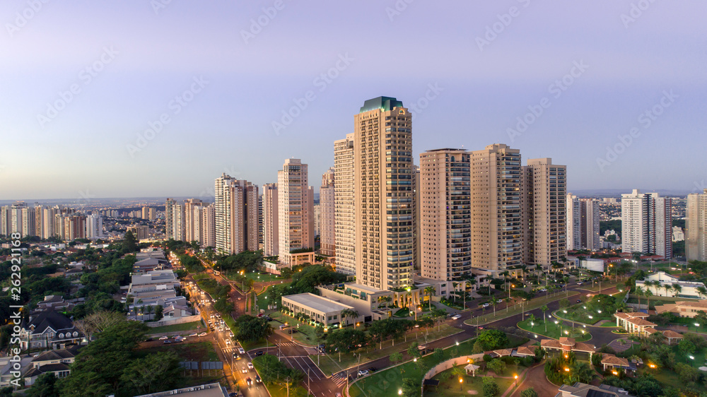 Avenida Professor João Fiúza, the most famous avenue in Ribeirão Preto, São Paulo / Brazil