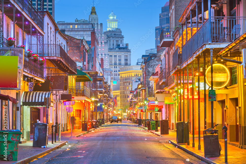 Bourbon Street, New Orleans, Louisiana, USA