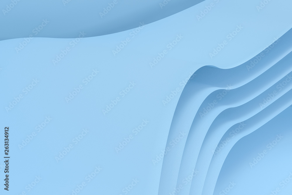 3d rendering curve paper background, tint color background