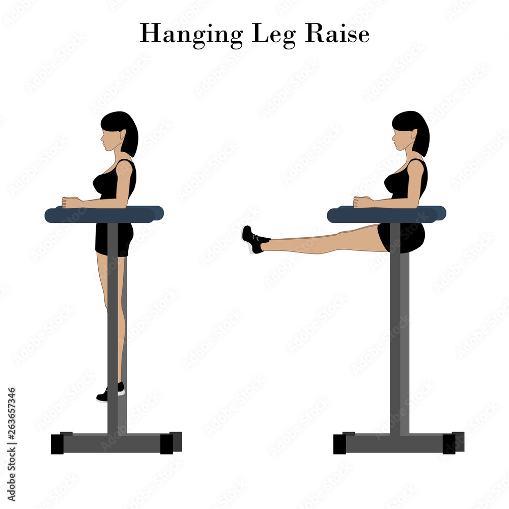 Hanging leg raise exercise