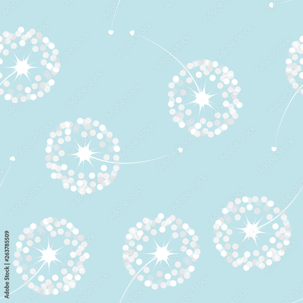 Abstract dandelion seamless pattern background  vector illustration