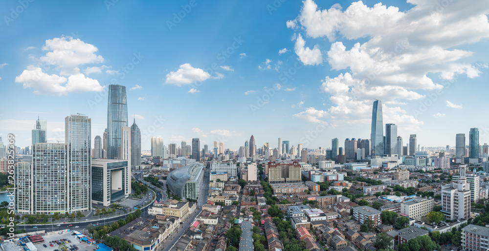 tianjin skyline and cityscape