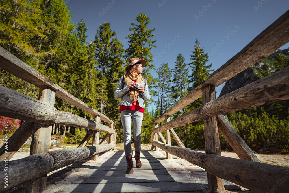 Young woman in the forest