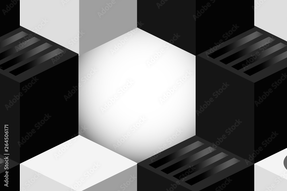 Black and white geometrical background