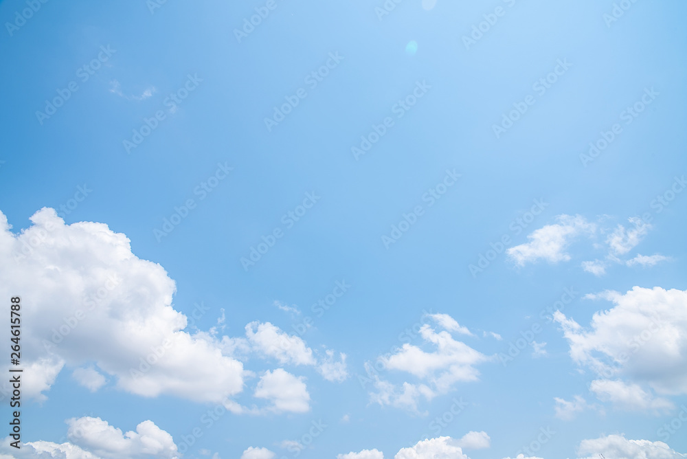 Blue sky and white clouds background material