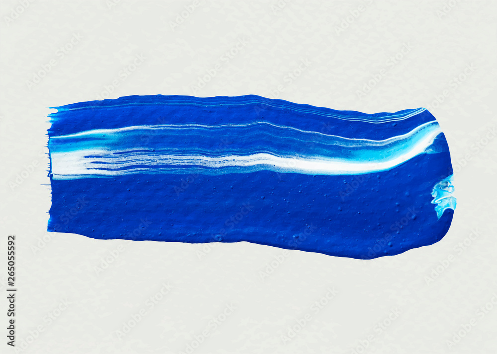 Blue paint brush stroke