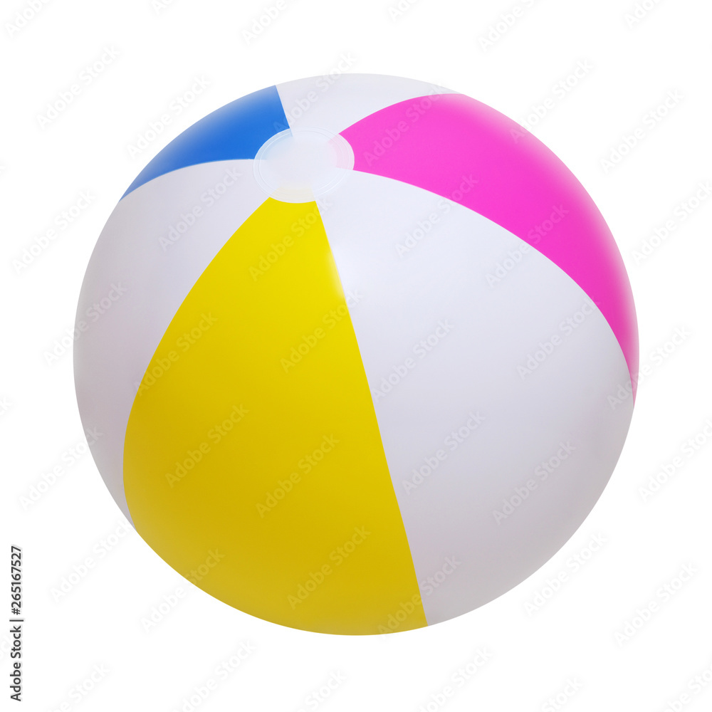 Beach ball on white