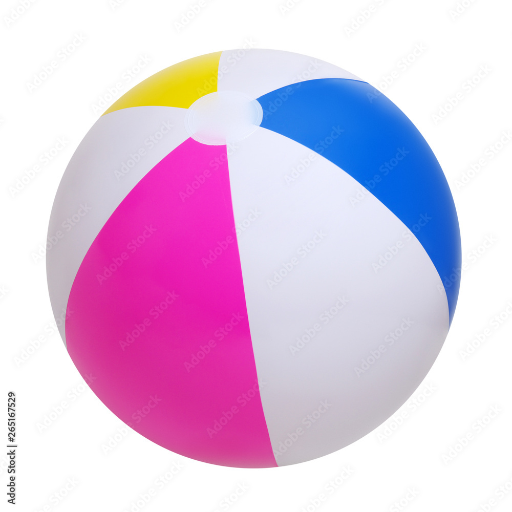 Beach ball on white