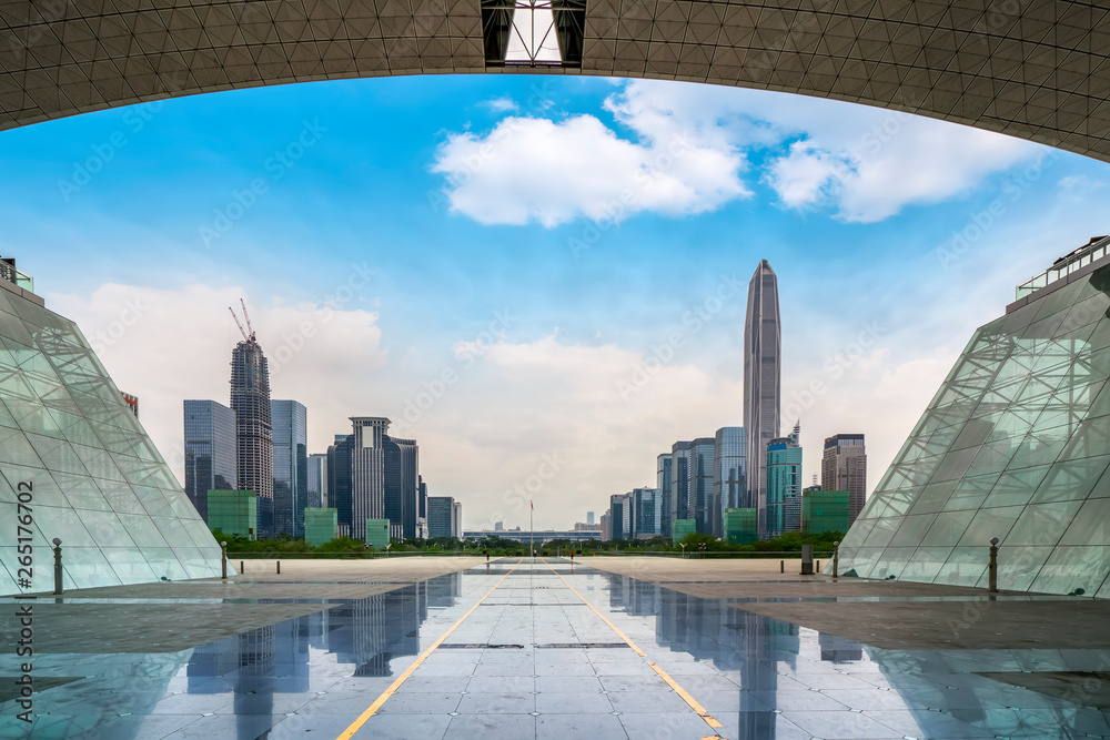 Nightscape of Shenzhen City and Architecture..