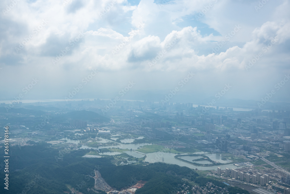 aerial view from plane