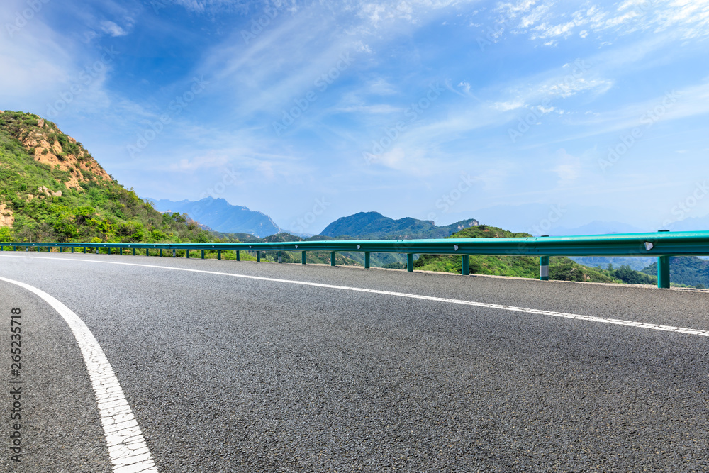 New highway road and beautiful mountain natural landscape